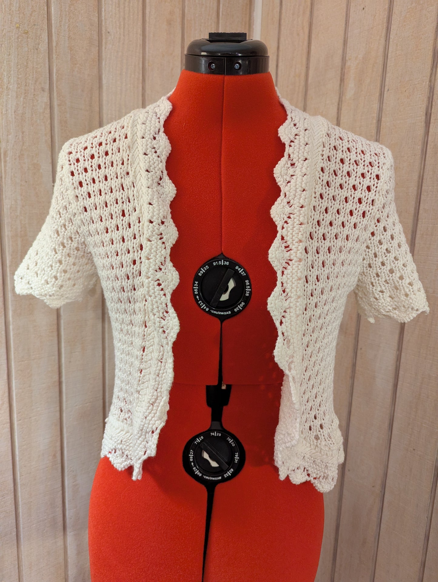 NorthStyle Women's Extra Small Spring/Summer Pretty Off-White Ivory Lace Shrug Sweater