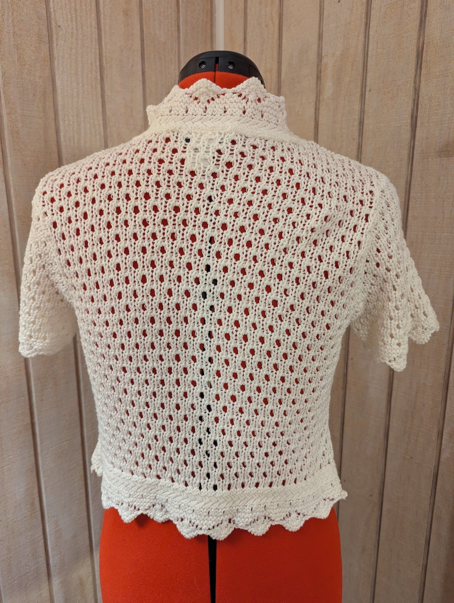 NorthStyle Women's Extra Small Spring/Summer Pretty Off-White Ivory Lace Shrug Sweater